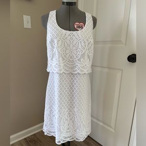 Lilly Pulitzer white lace dress.